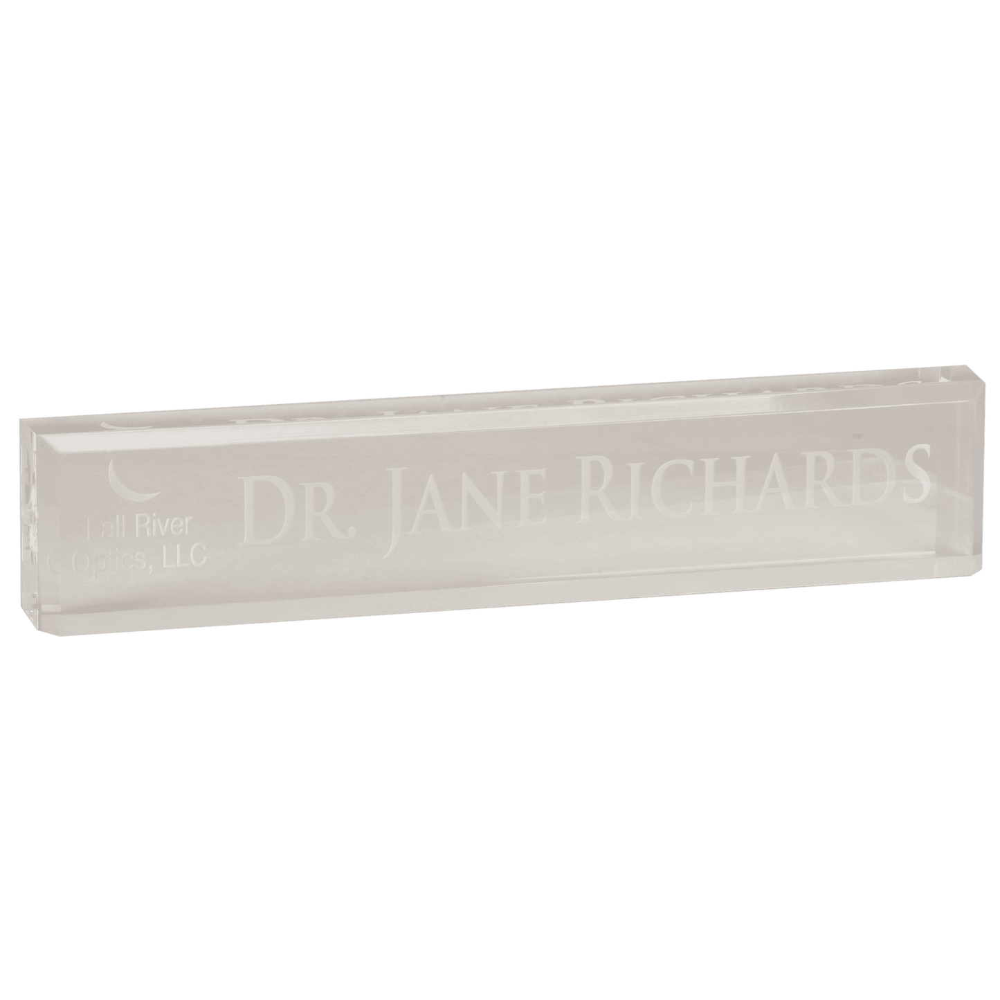 Clear Acrylic Personalized Desk Wedge