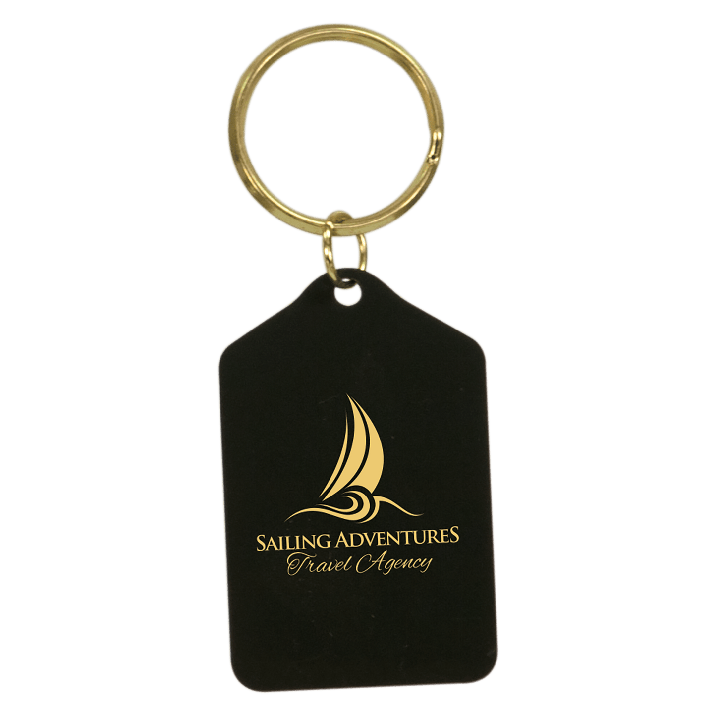 Black Brass Tablet Personalized Keychain