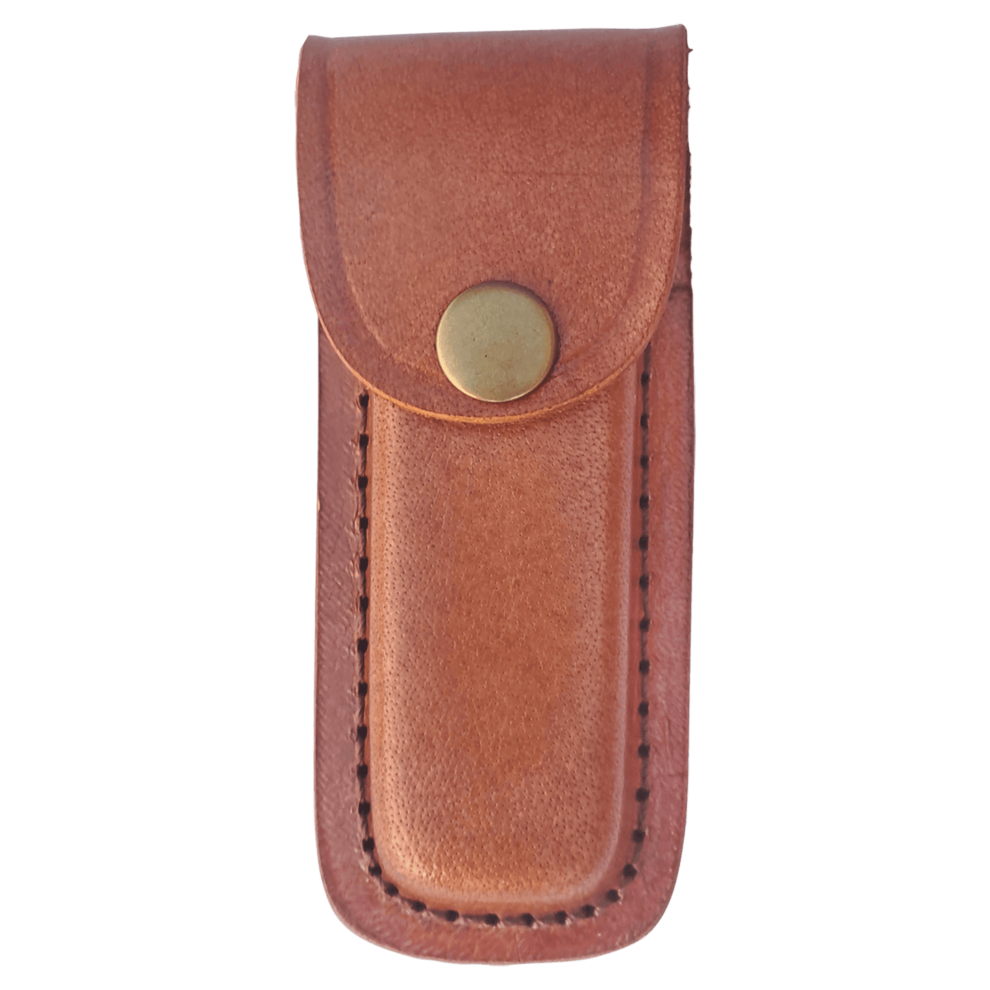 Personalized Bison River Leather Sheath with Snap Closure for 4 Folding Knife