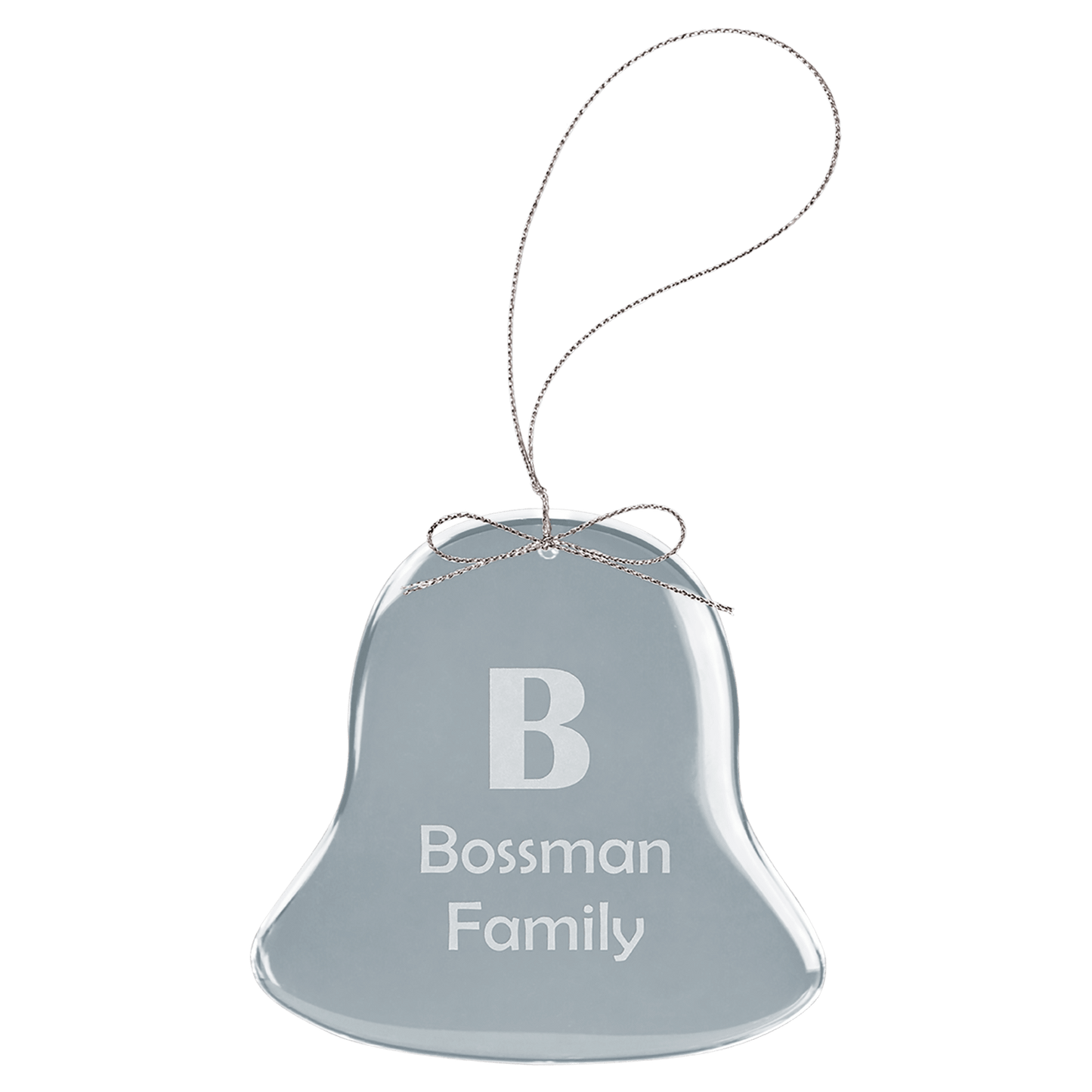 Bell Premier Custom Engraved Glass Ornament