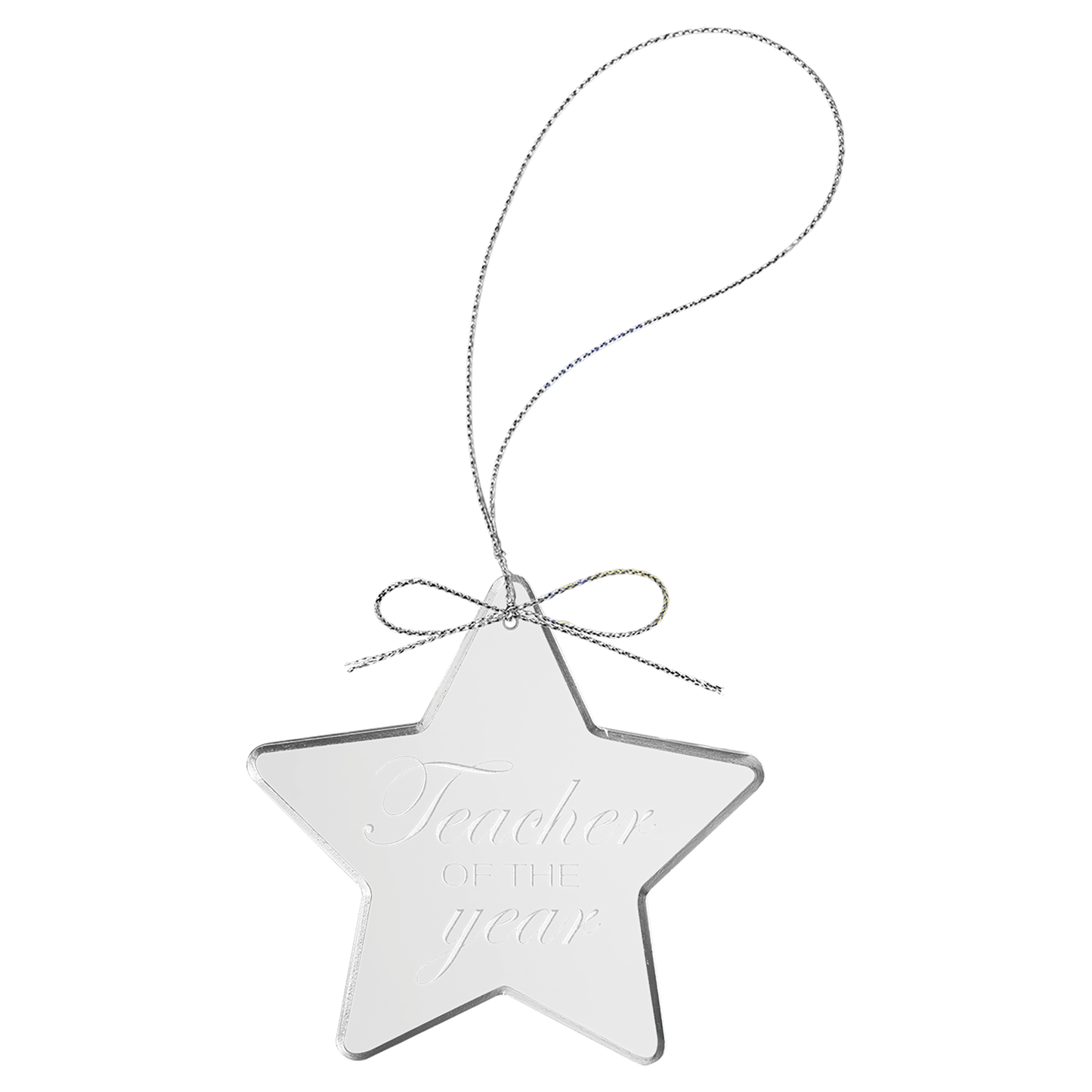 Star Premier Custom Engraved Glass Ornament