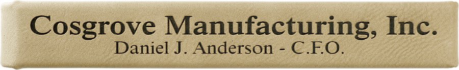 Personalized Light Brown Leatherette Single Pen Case - Leatherette