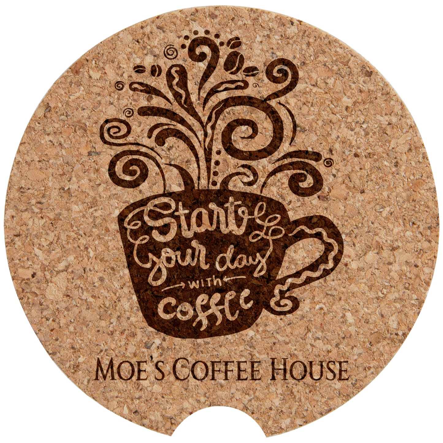 Cork Car Custom Engraved Coaster
