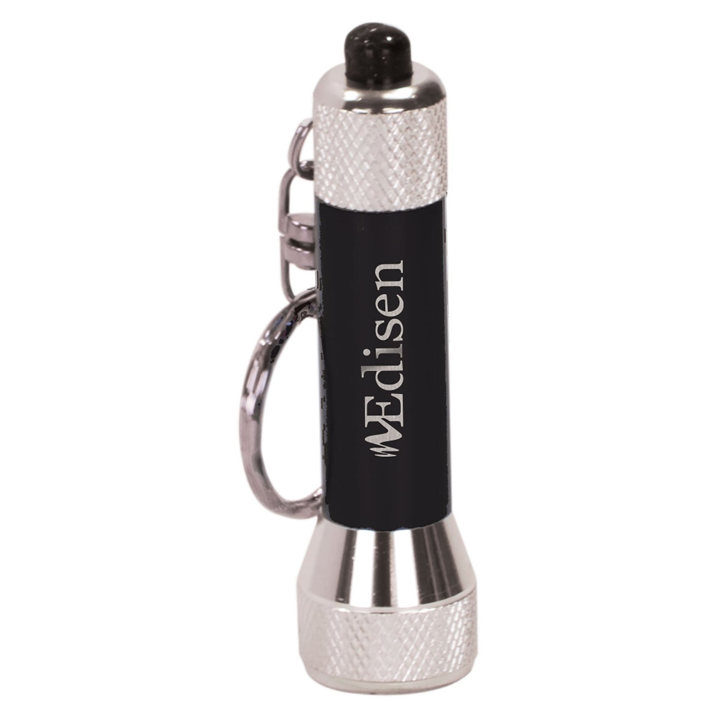 Black 5-LED Flashlight Personalized Keychain