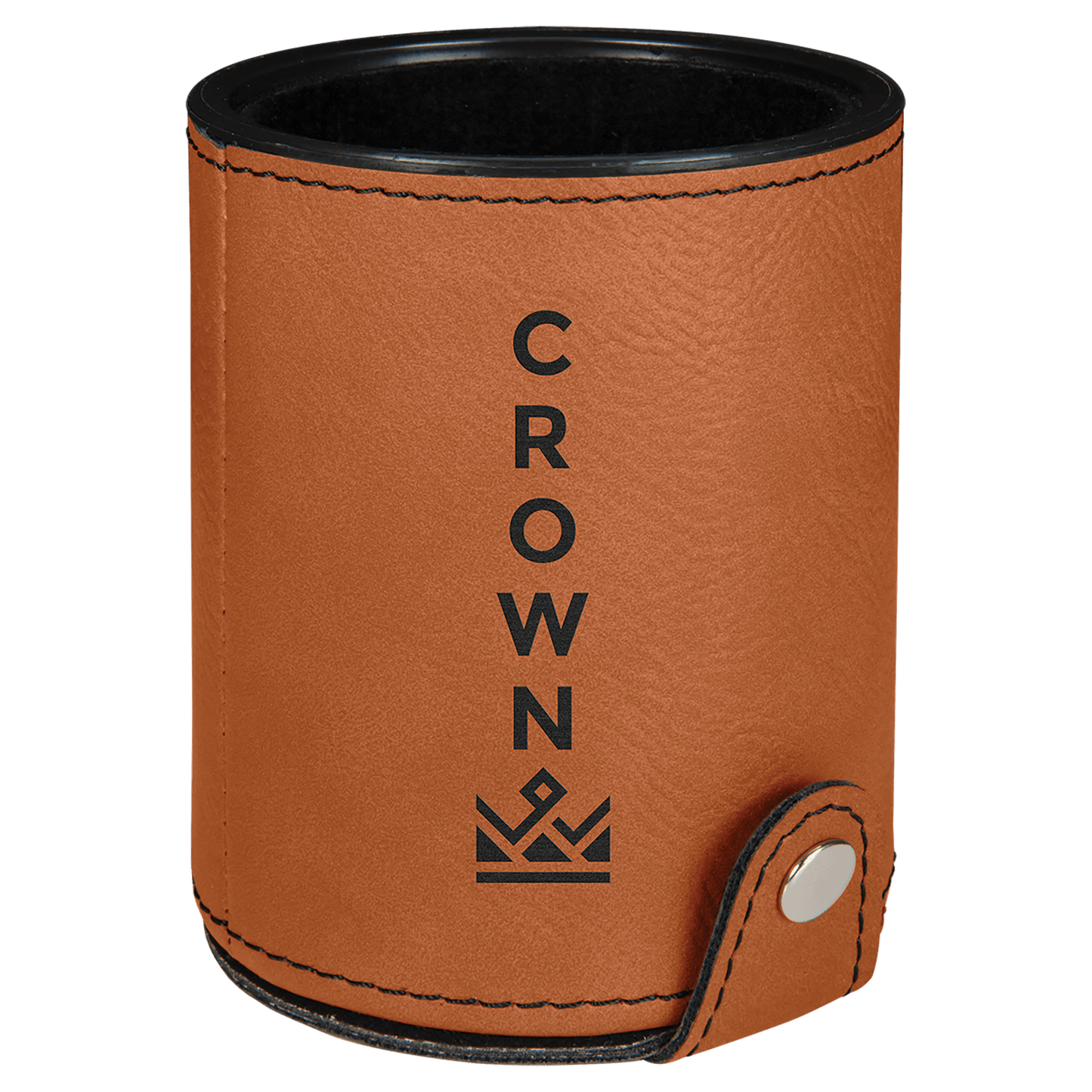 Personalized Rawhide Leatherette Dice Cup Set - Leatherette