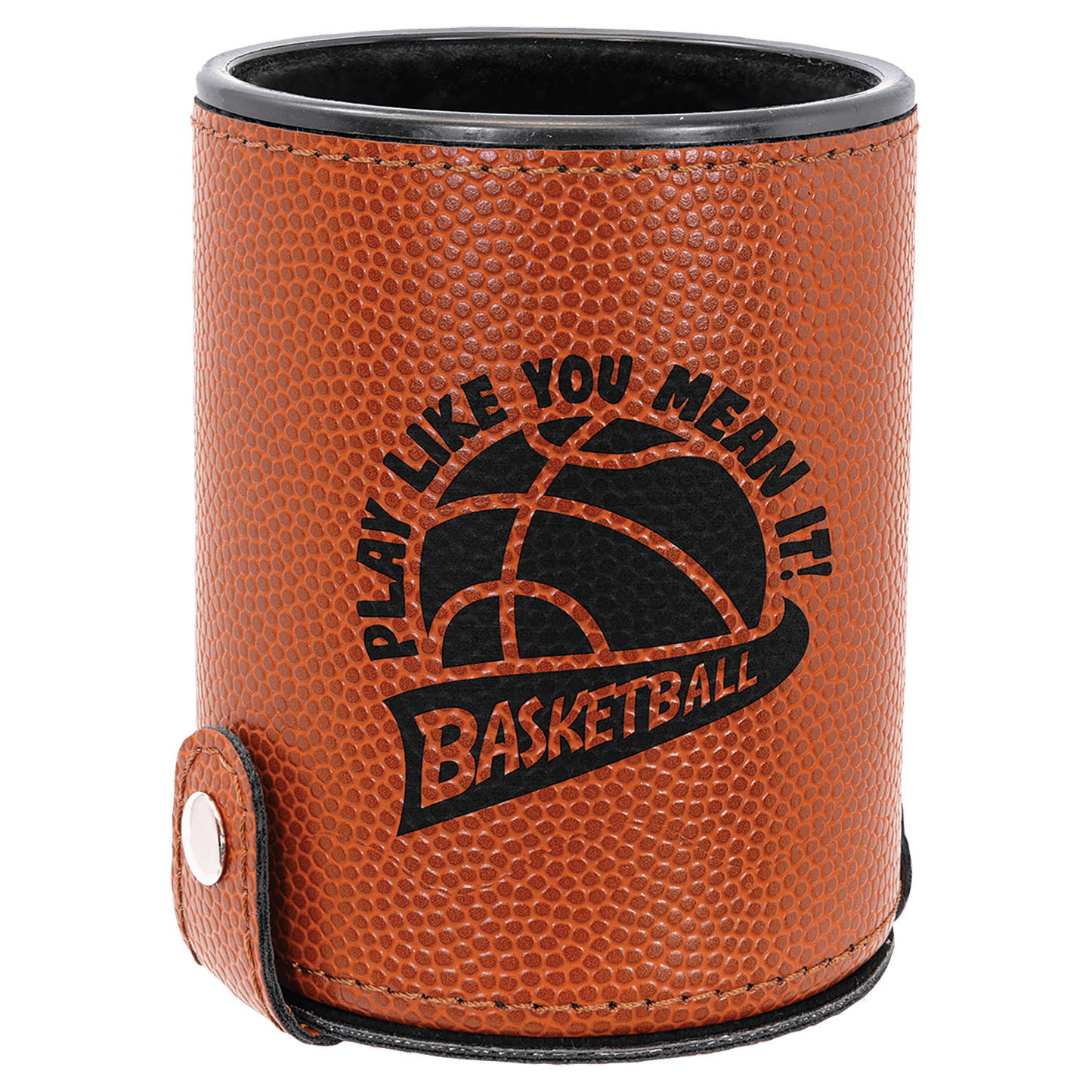 Personalized Basketball Leatherette Dice Cup Set - Leatherette
