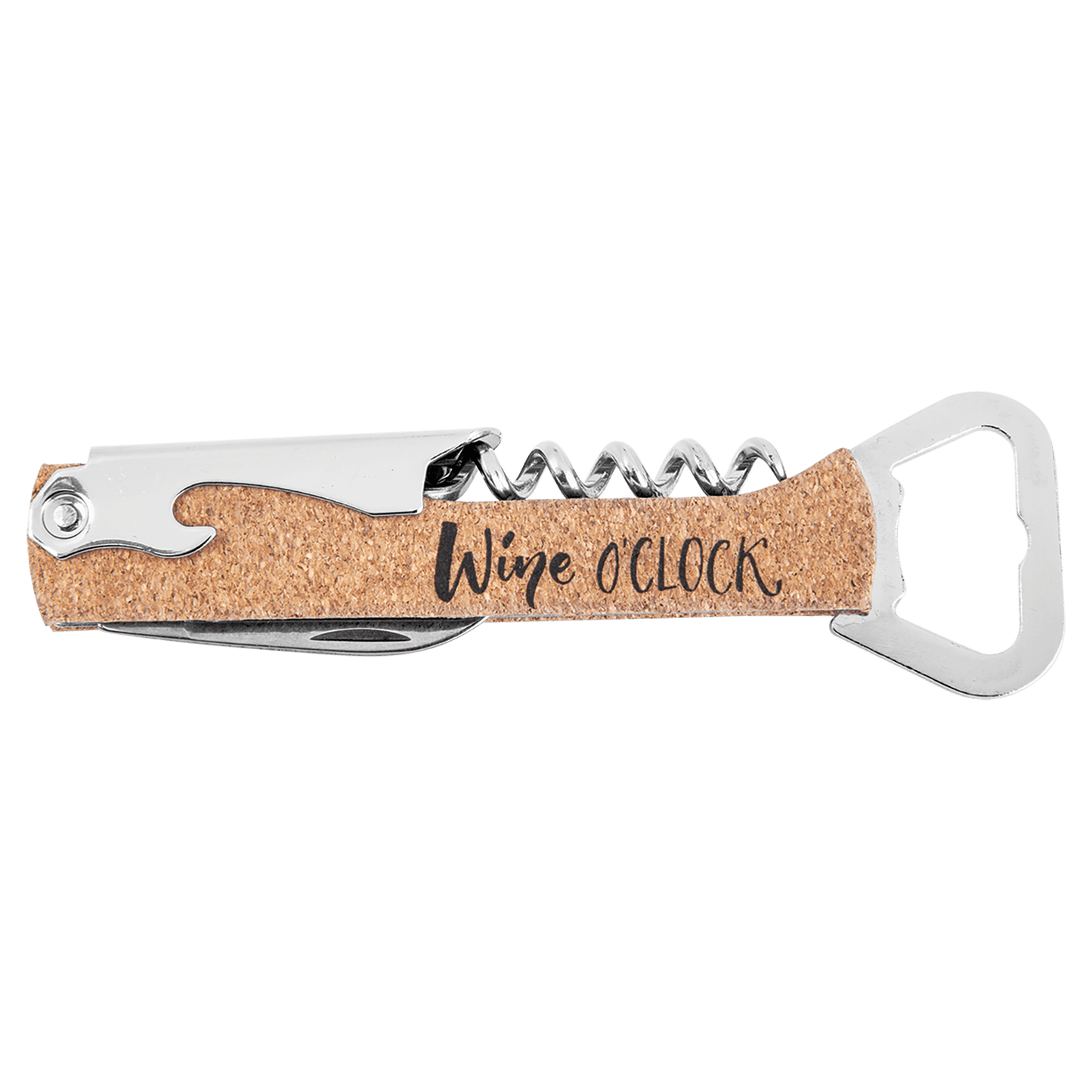 Cork Wine Personalized Bottle Opener - Stainless Steel