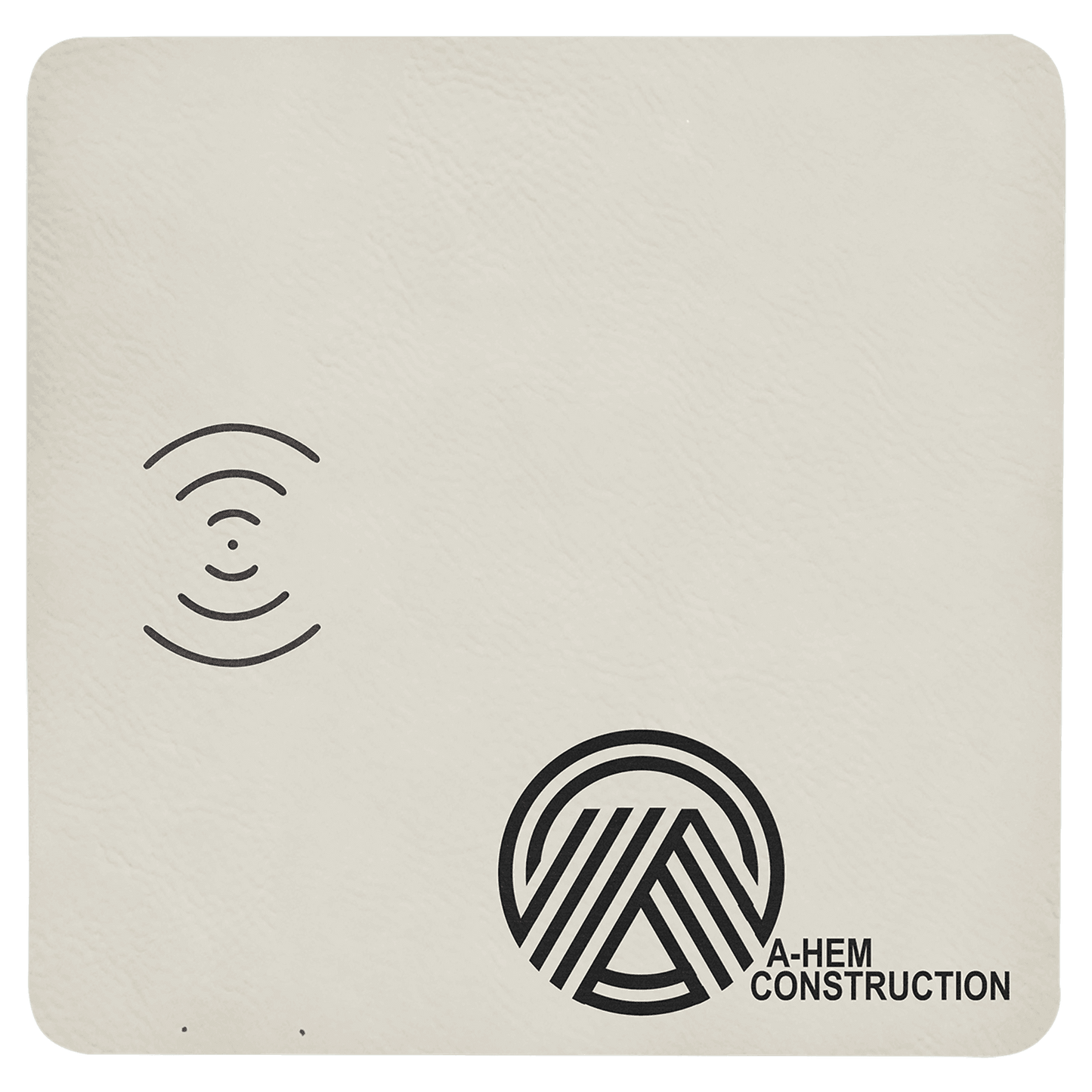 Personalized White Leatherette Charging Mat with USB Charging Cord - Leatherette