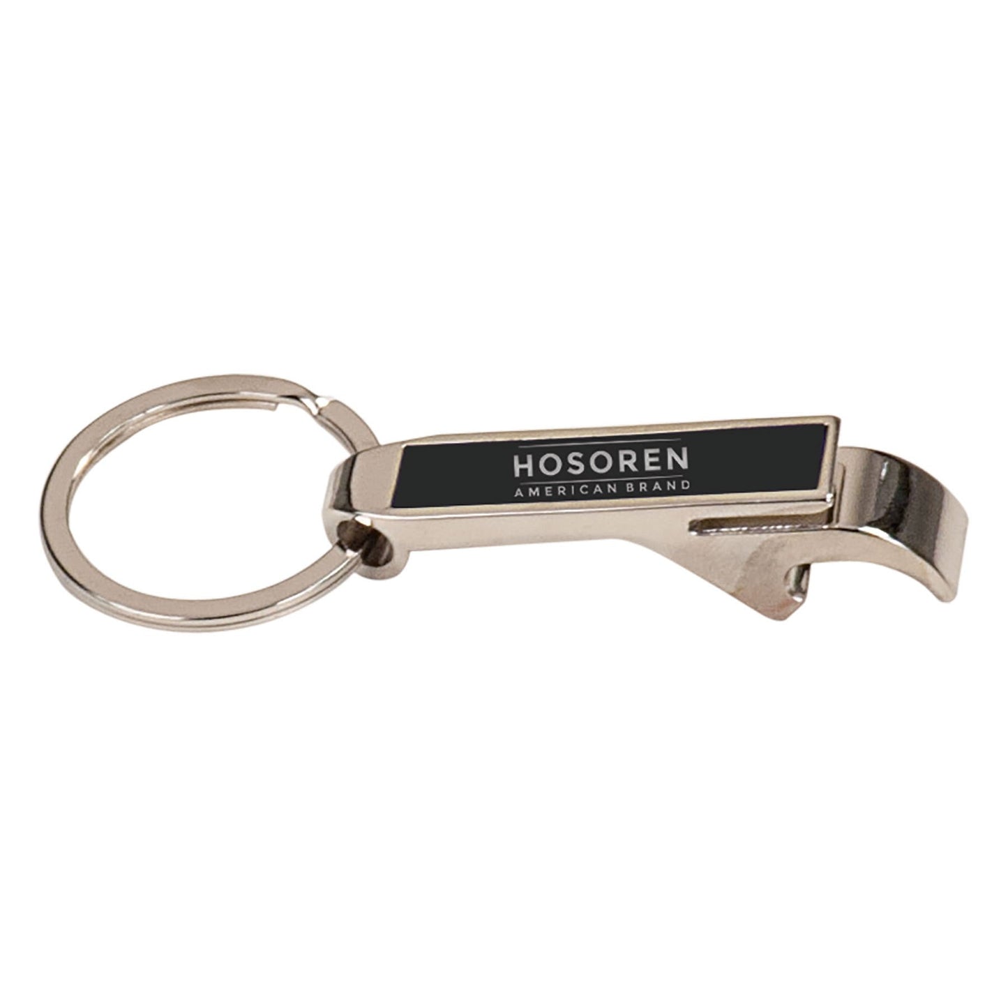 Black Metal Personalized Bottle Opener Keychain