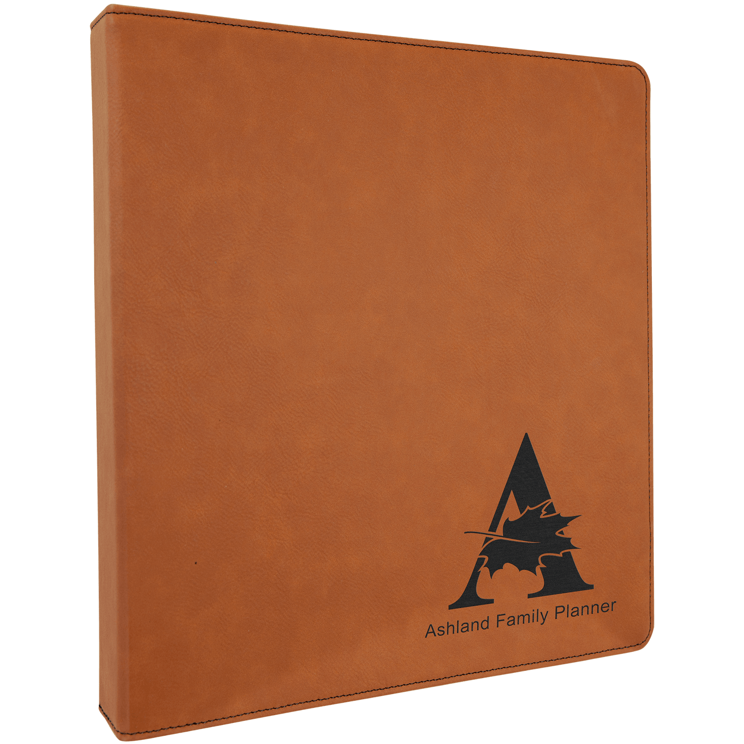 Personalized Rawhide Laserable Leatherette 3 Ring Binder with 1 Slant D Rings
