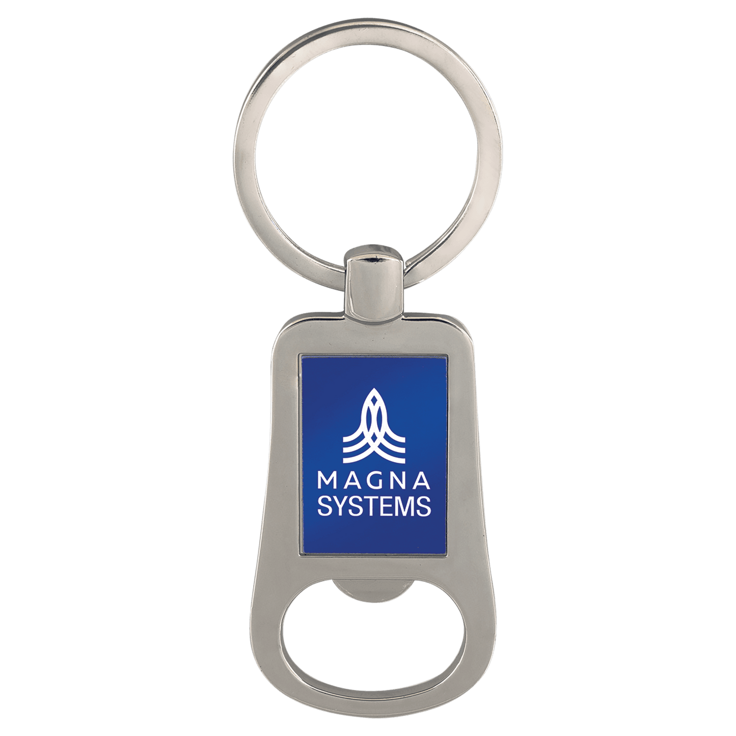 Blue Personalized Bottle Opener Keychain