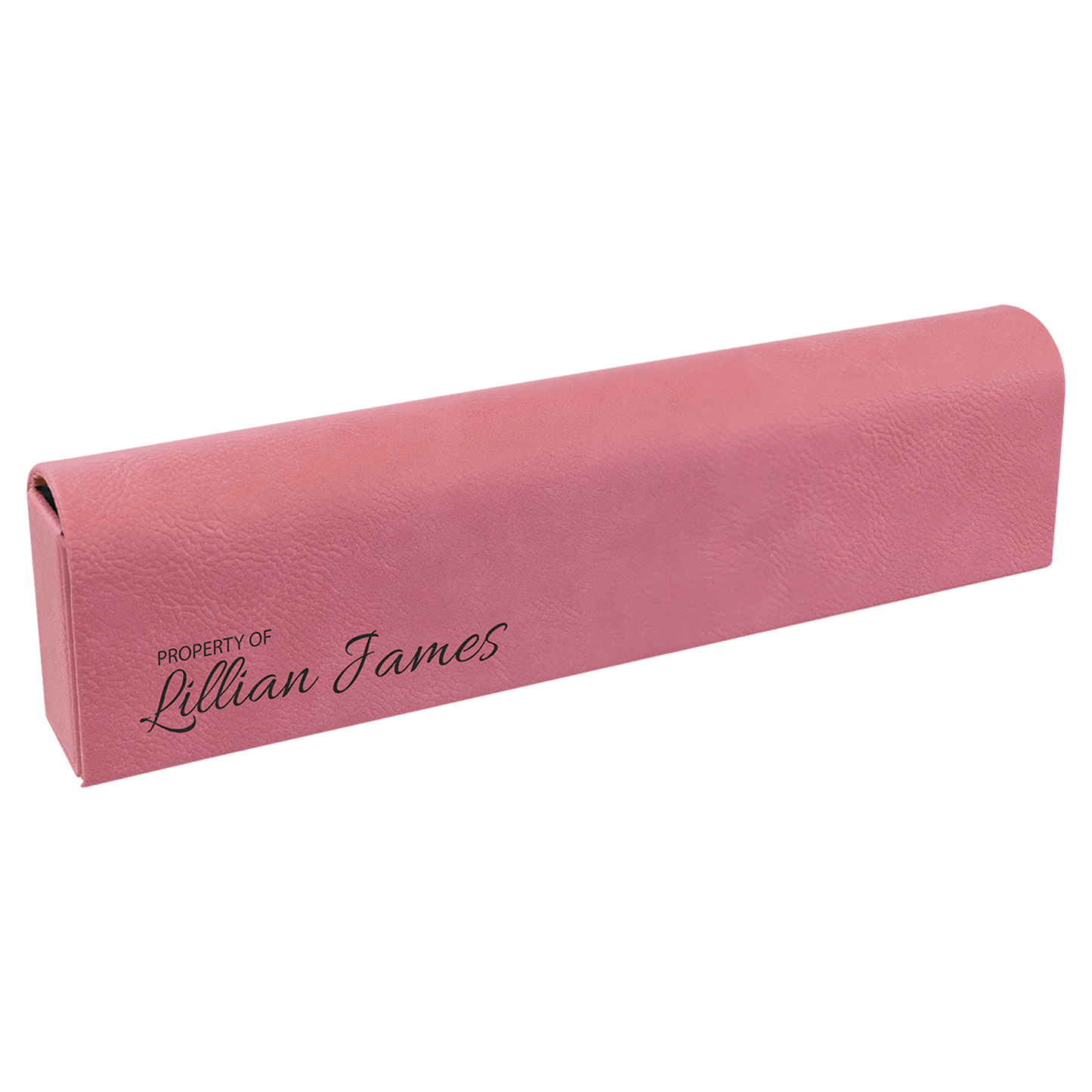 Personalized Pink Lasered Leatherette Pill Box with Days of the Week Organizer