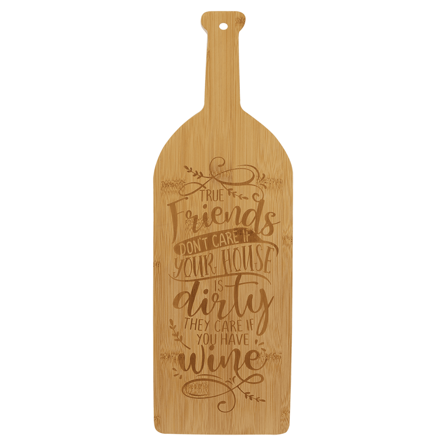 Wine Personalized Bottle Bamboo Cutting Board