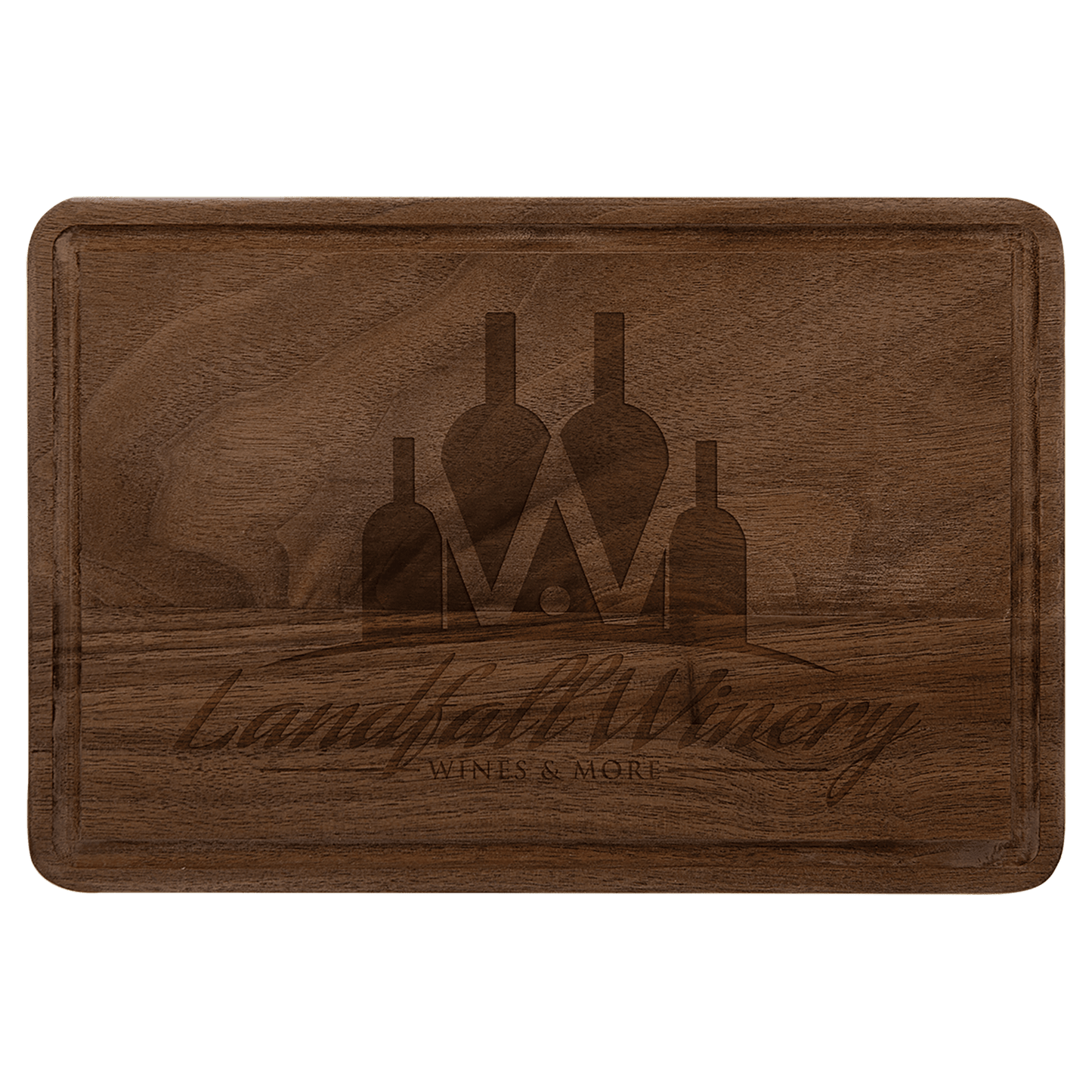 Custom Walnut Cutting Boards with Drip Ring