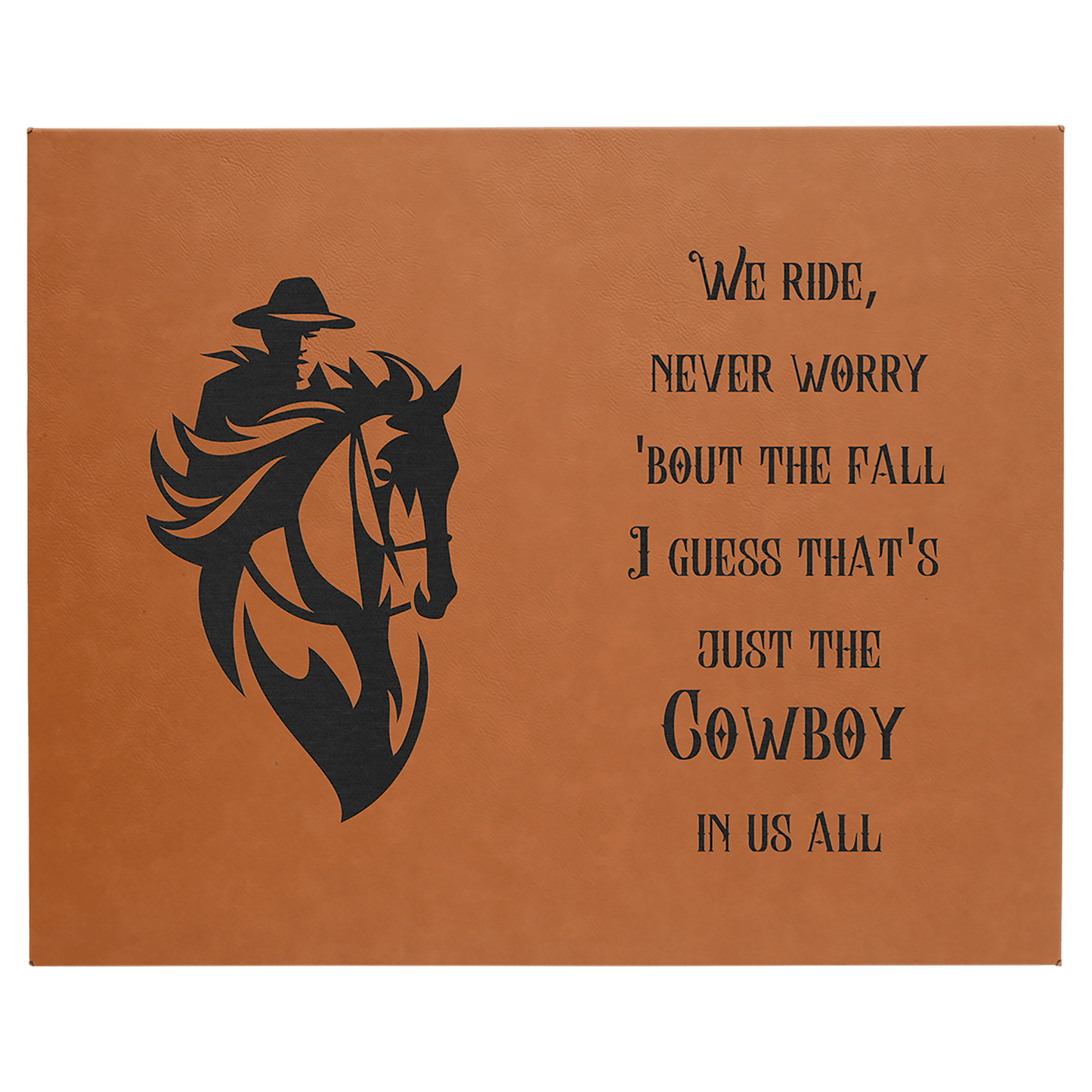 Personalized Rawhide Leatherette Wall Decor/Signage - Leatherette