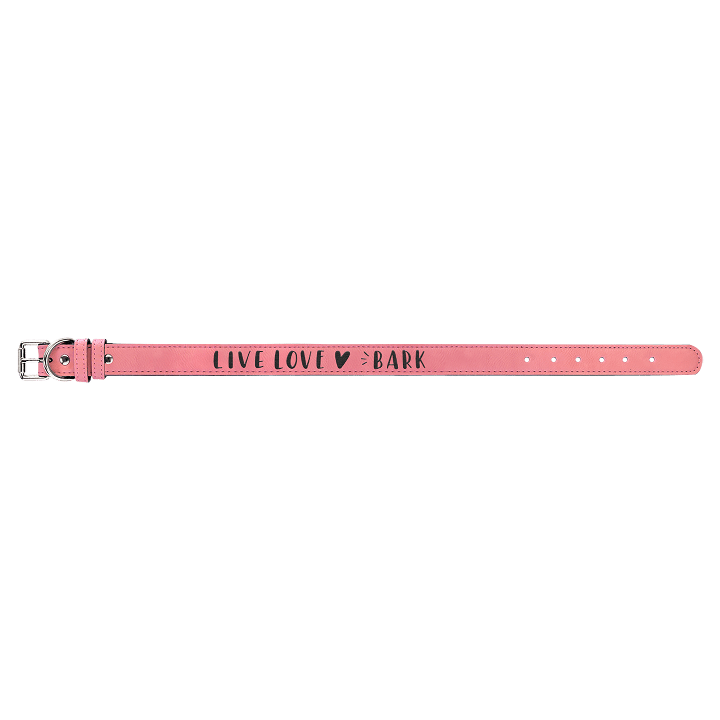 Personalized Pink Extra Large Leatherette Dog Collar - Leatherette