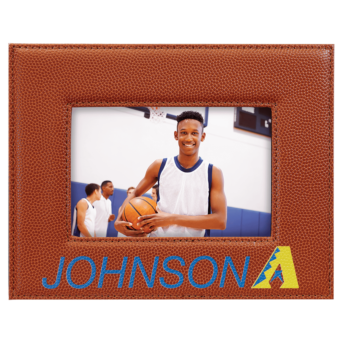 Basketball Leatherette 4x6 Photo Personalized Photo Frame - Leatherette