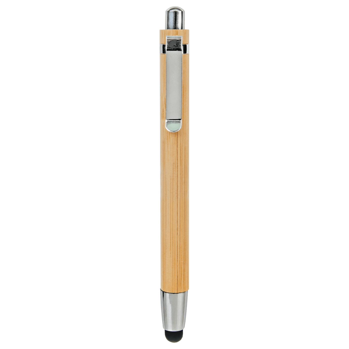 Personalized Bamboo Ballpoint Pen with Stylus Tip