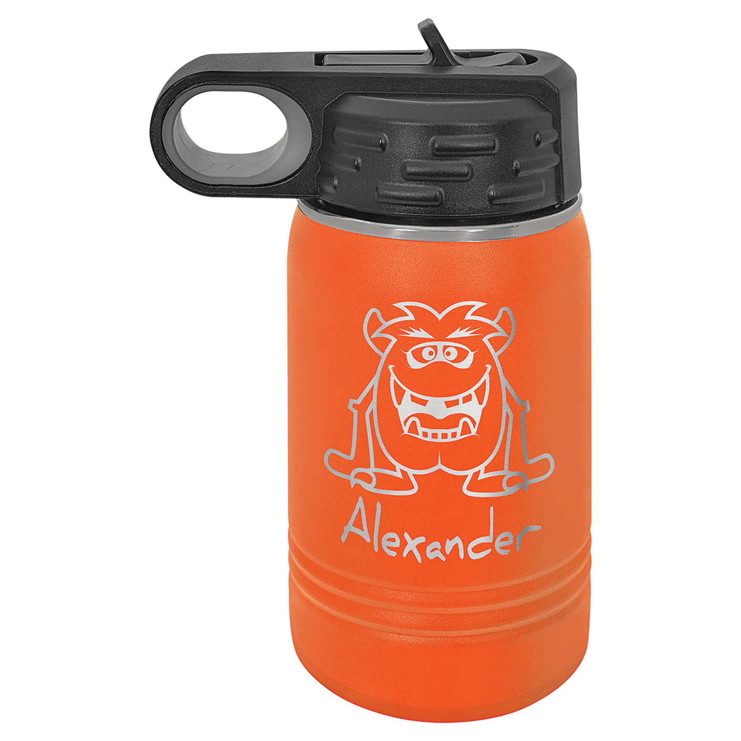 Orange 12 oz. Polar Camel Water Personalized Water Bottle