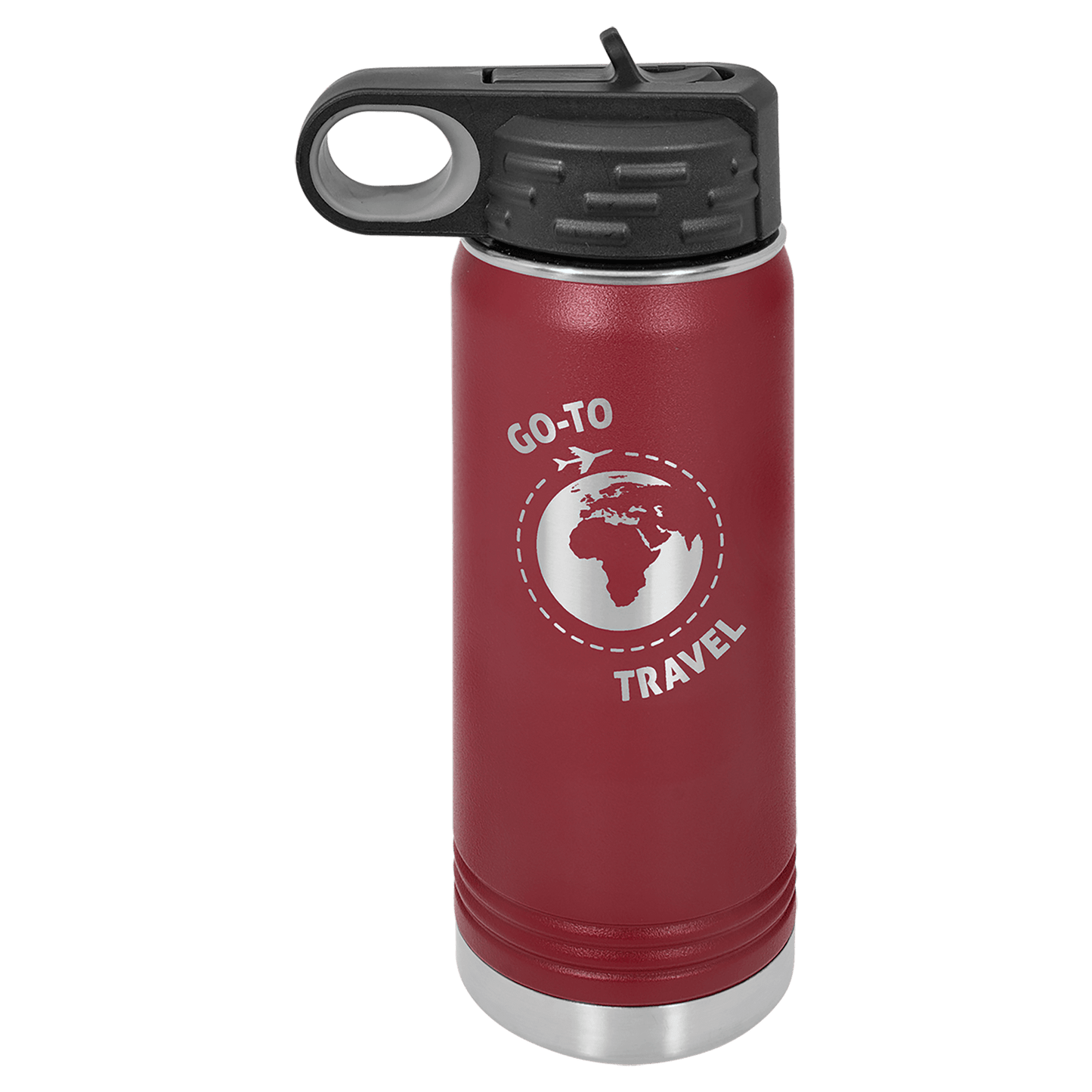 Maroon 20 oz. Polar Camel Water Personalized Water Bottle