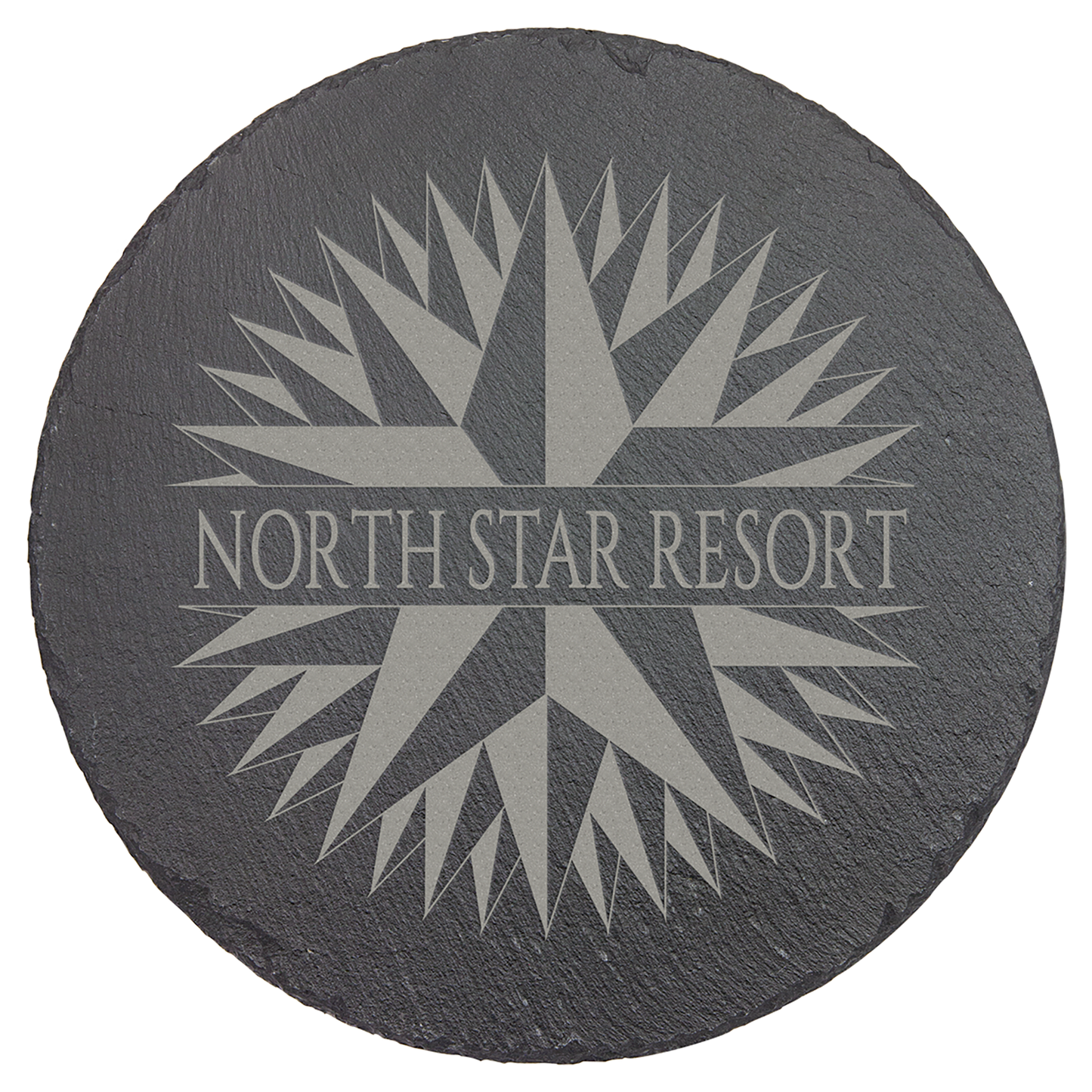 Personalized Round Slate Decor with Foam Pads
