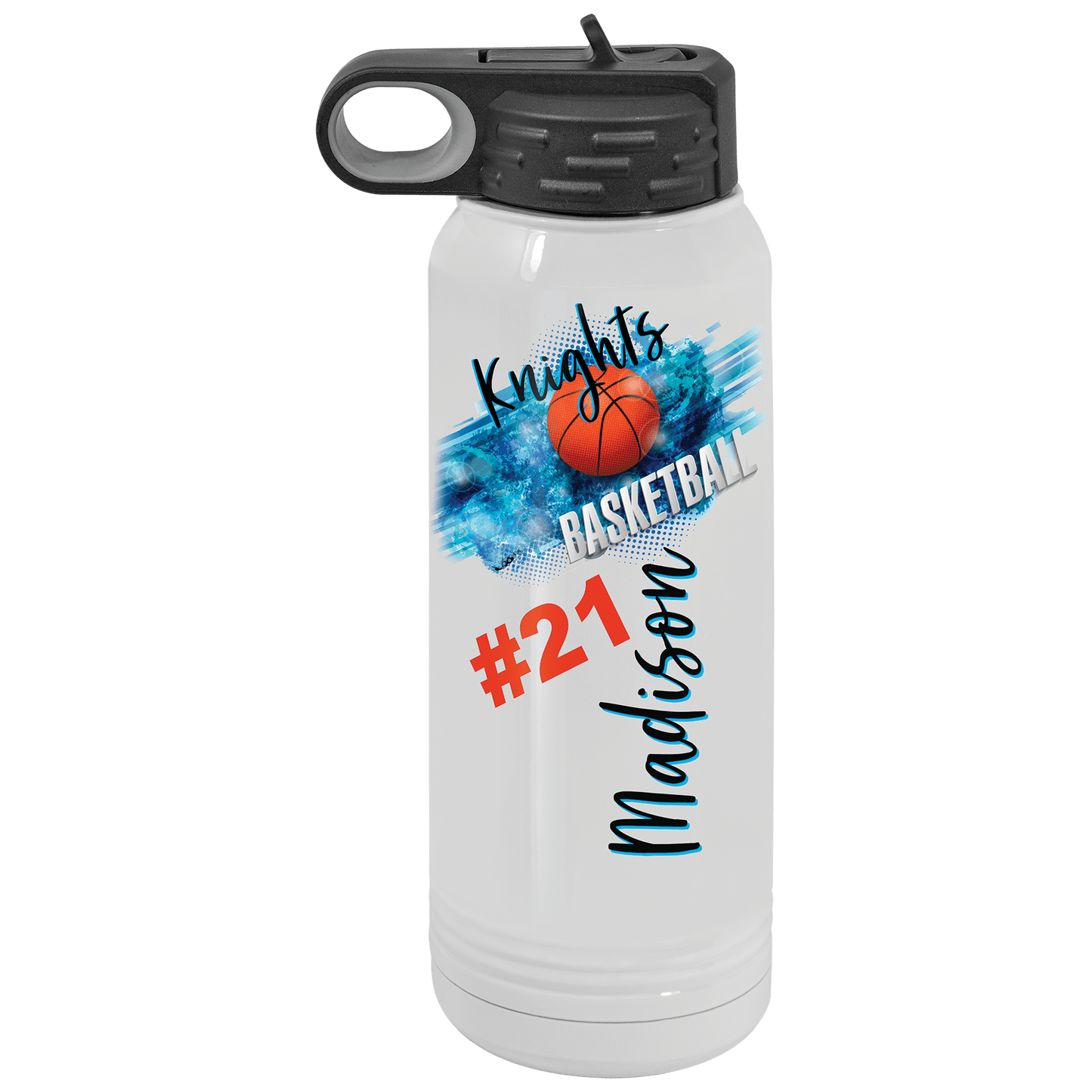 Full Color 30 oz. Polar Camel Water Personalized Water Bottle-White