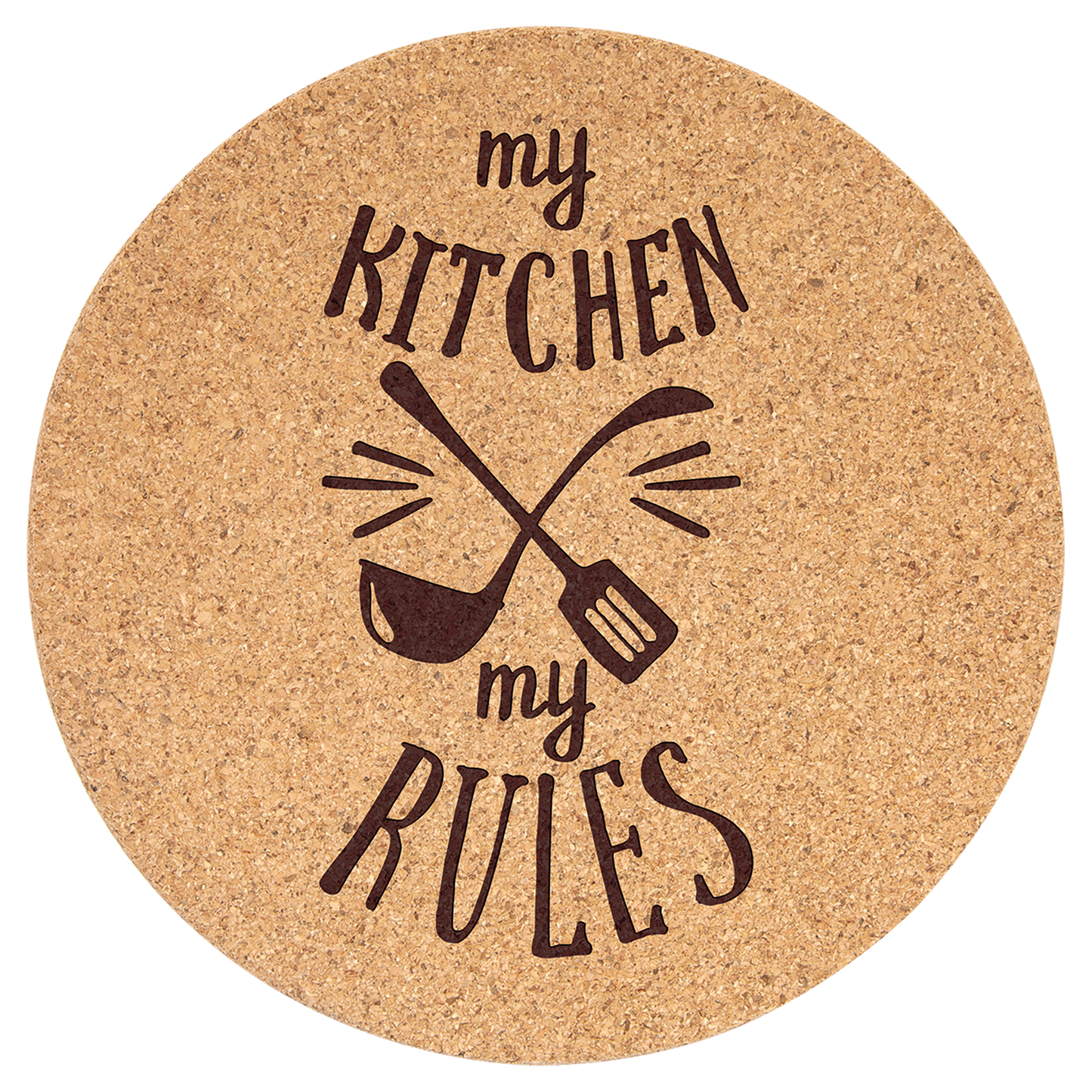 Personalized Round Cork Trivet