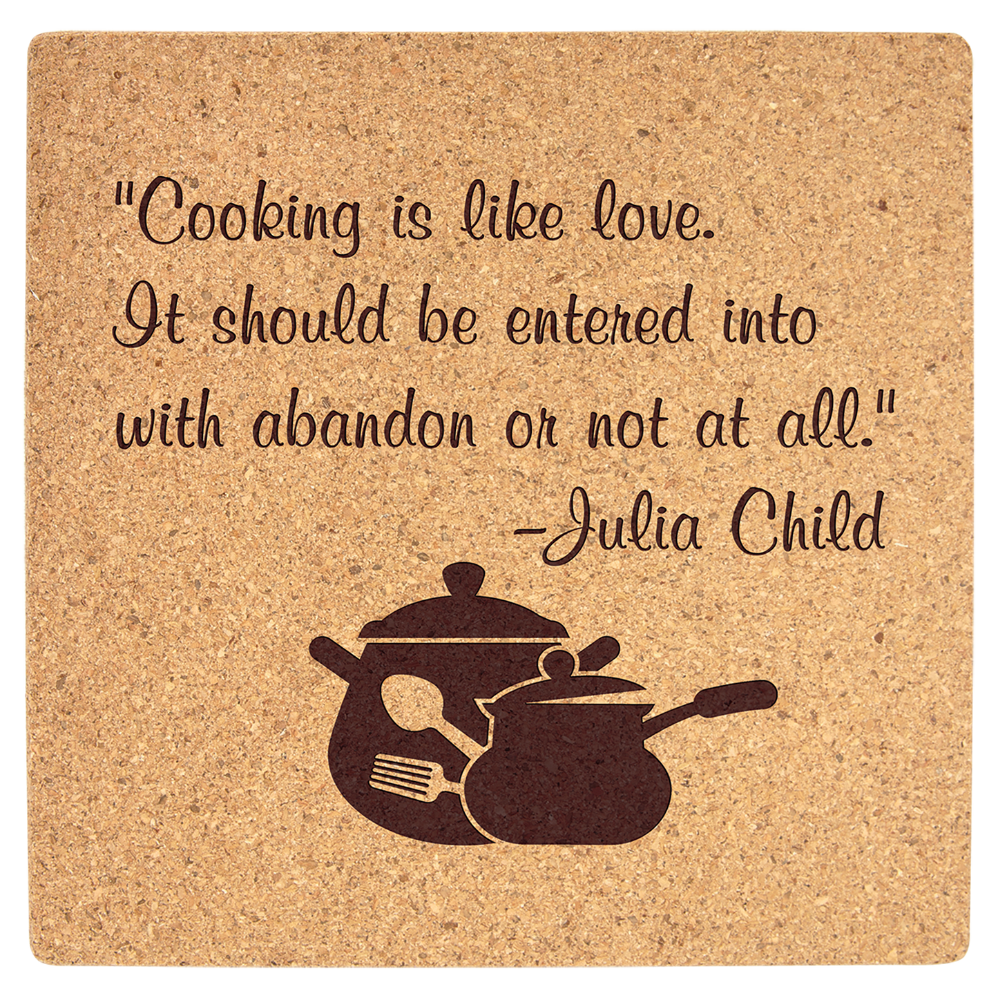 Personalized Square Cork Trivet