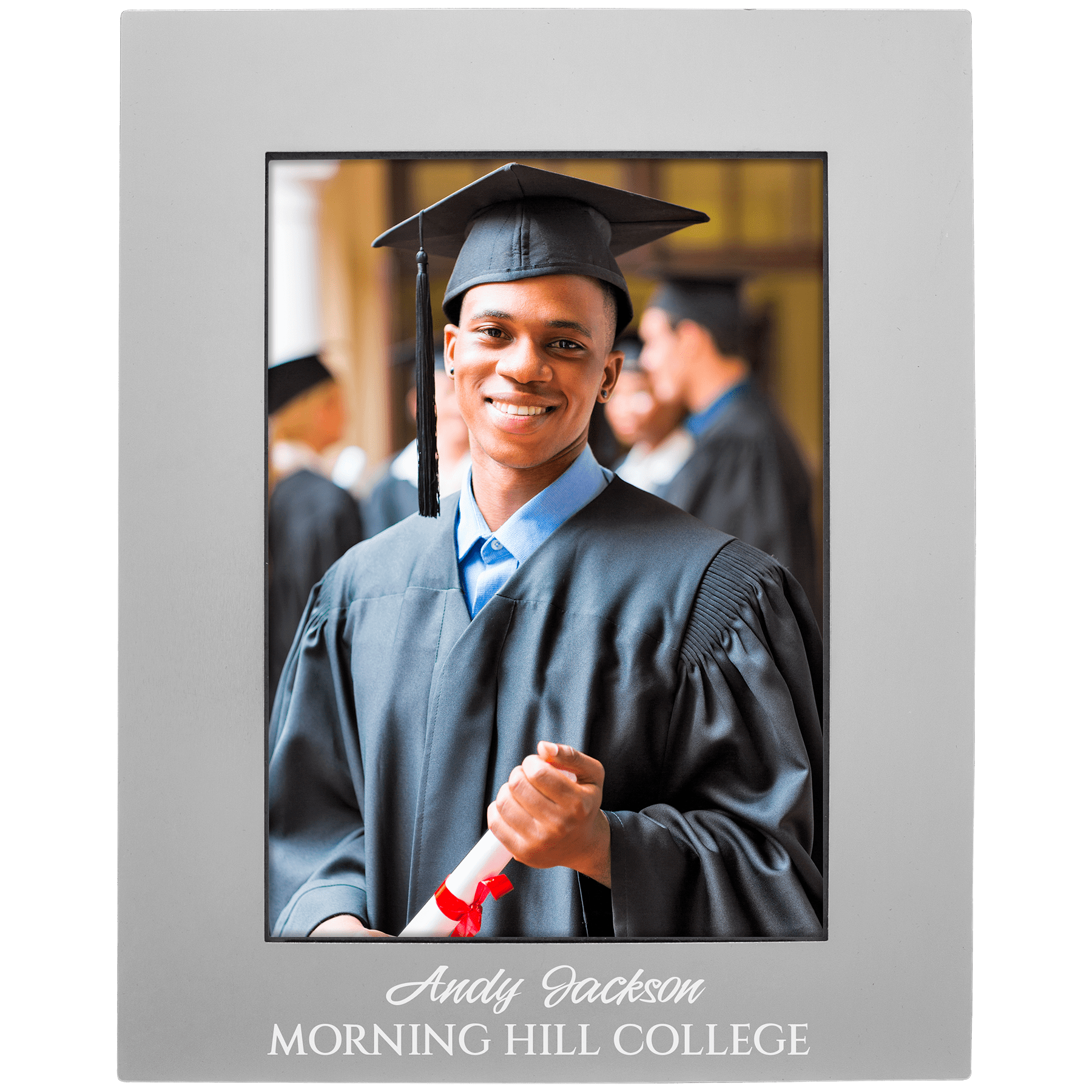 Gray Anodized Aluminum Photo Personalized Photo Frame