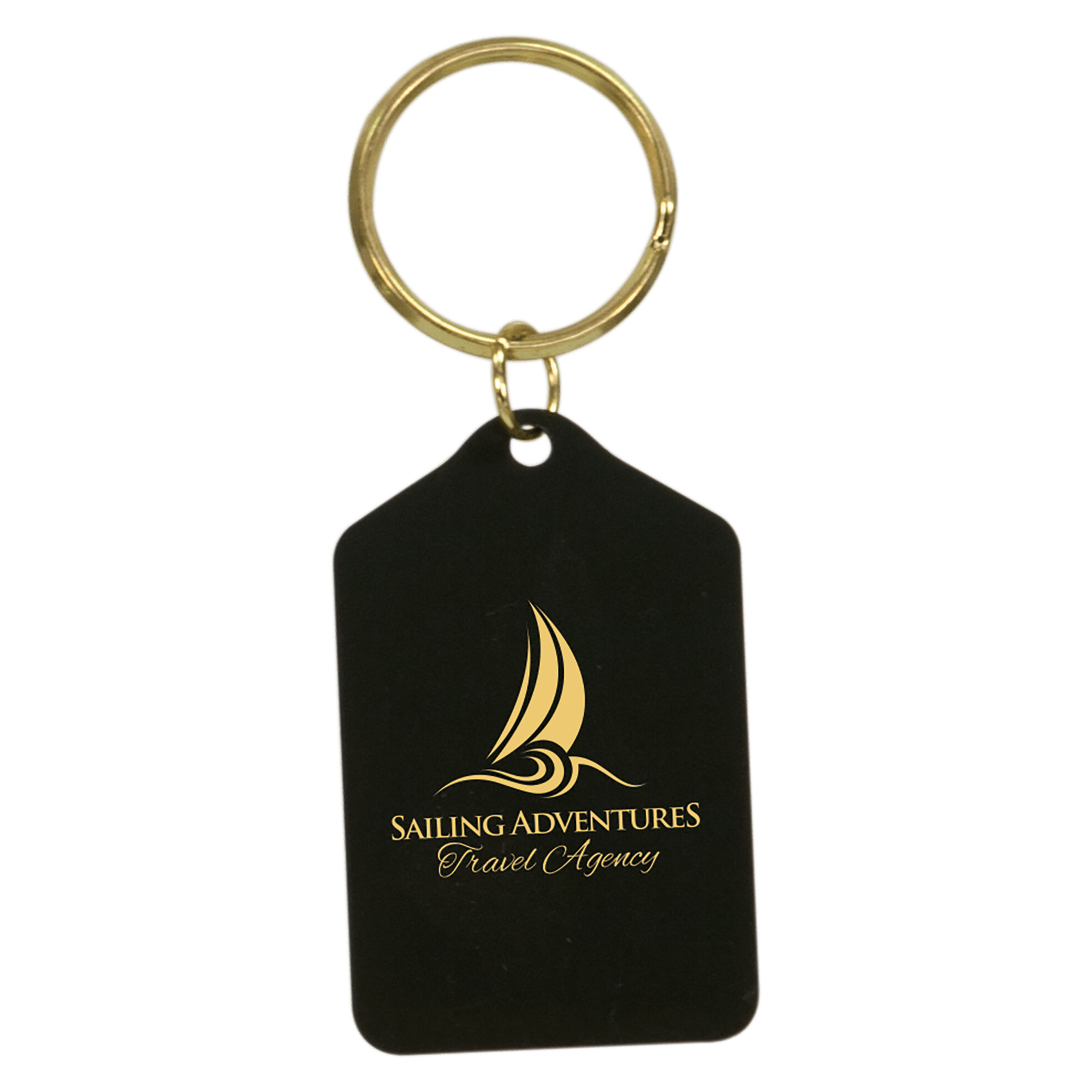 Black Brass Tablet Personalized Keychain