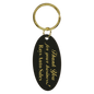 Black Brass Oval Personalized Keychain