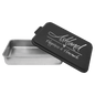 Personalized Aluminum Cake Pan with Black Powder Coated Lid