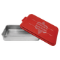 Personalized Aluminum Cake Pan with Red Powder Coated Lid