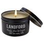 Personalized Peppermint Twist Black Metal Tin Candle