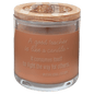 Tropical Coconut Custom Engraved Glass Candle with Wood Lid