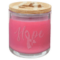 Peony Rose Custom Engraved Glass Candle with Wood Lid