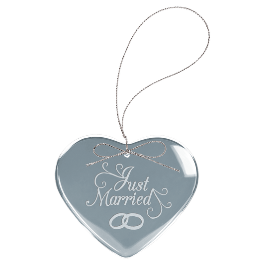 Heart Premier Custom Engraved Glass Ornament