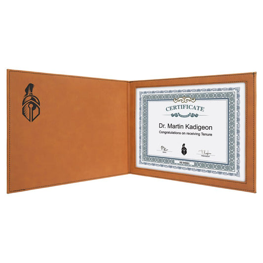 Personalized Rawhide Leatherette Certificate Holders - Leatherette