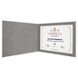 Personalized Gray Leatherette Certificate Holders - Leatherette