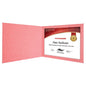 Personalized Pink Leatherette Certificate Holders - Leatherette
