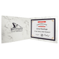 Personalized White Marble Leatherette Certificate Holders - Leatherette