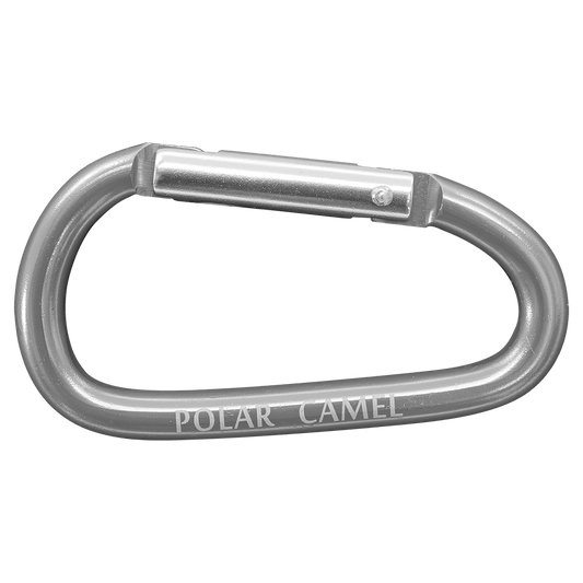 Gray Polar Camel Water Personalized Water Bottle Carabiner