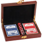 Personalized Rosewood Finish Card and Dice Set