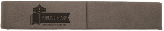 Personalized Gray Leatherette Single Pen Case - Leatherette