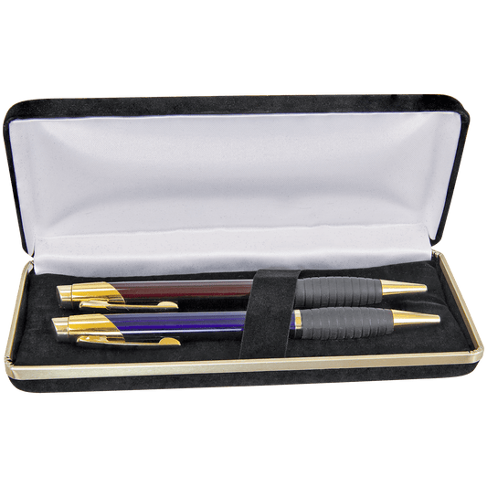 Personalized Black Velvet Double Pen/Pencil Case