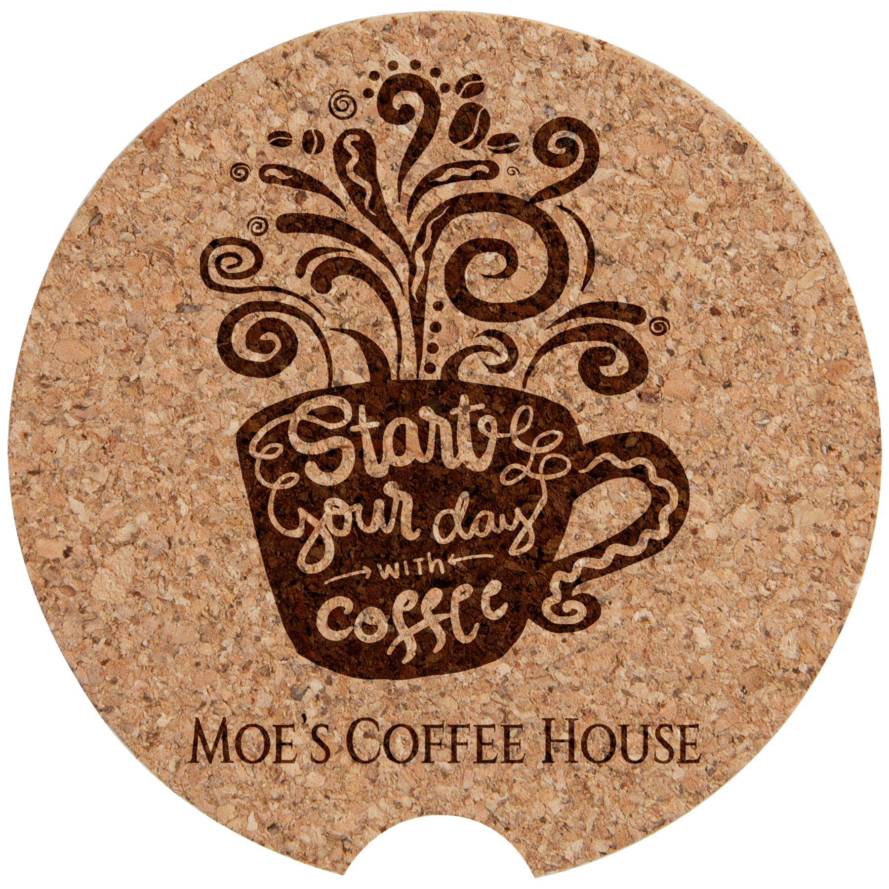 Cork Car Custom Engraved Coaster