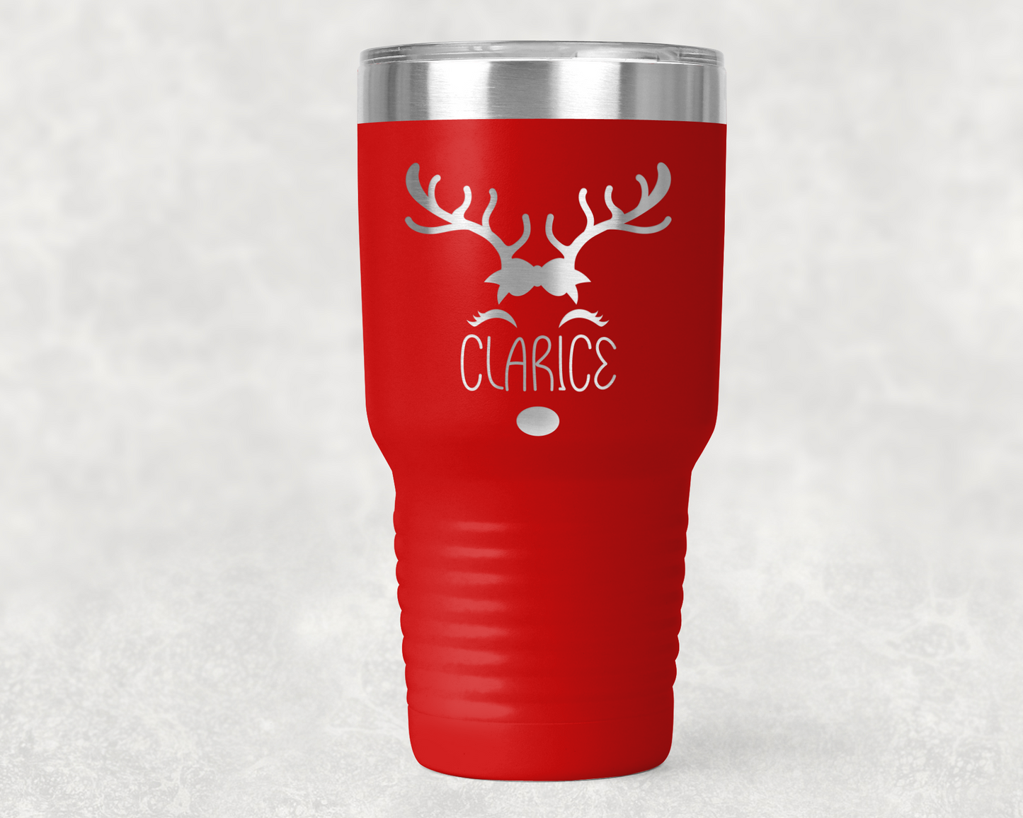 Custom Reindeer Christmas Tumbler | Personalized 30oz | Palm Coast Customs