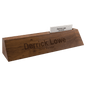 Genuine Walnut Personalized Desk Wedge with Business Card Holder