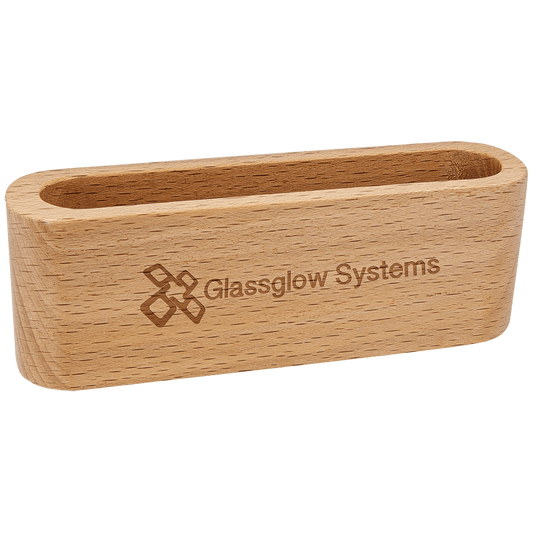 Personalized Beech Wood Business Card Holder