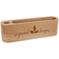 Personalized Beech Wood Busniess Card/Pen Holder